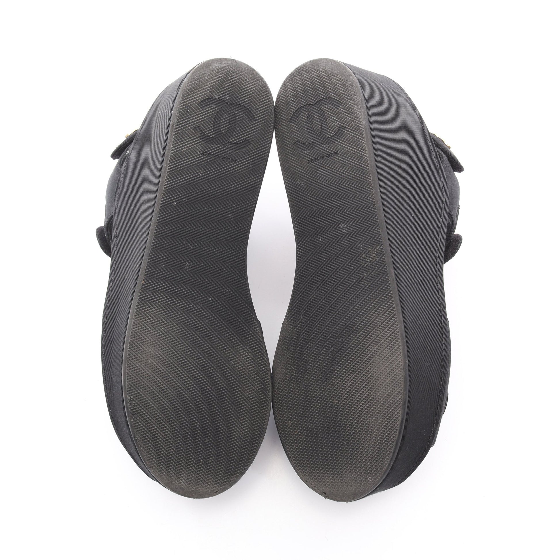 ココマーク サンダル ファブリック ブラック シャネル シューズ CHANEL