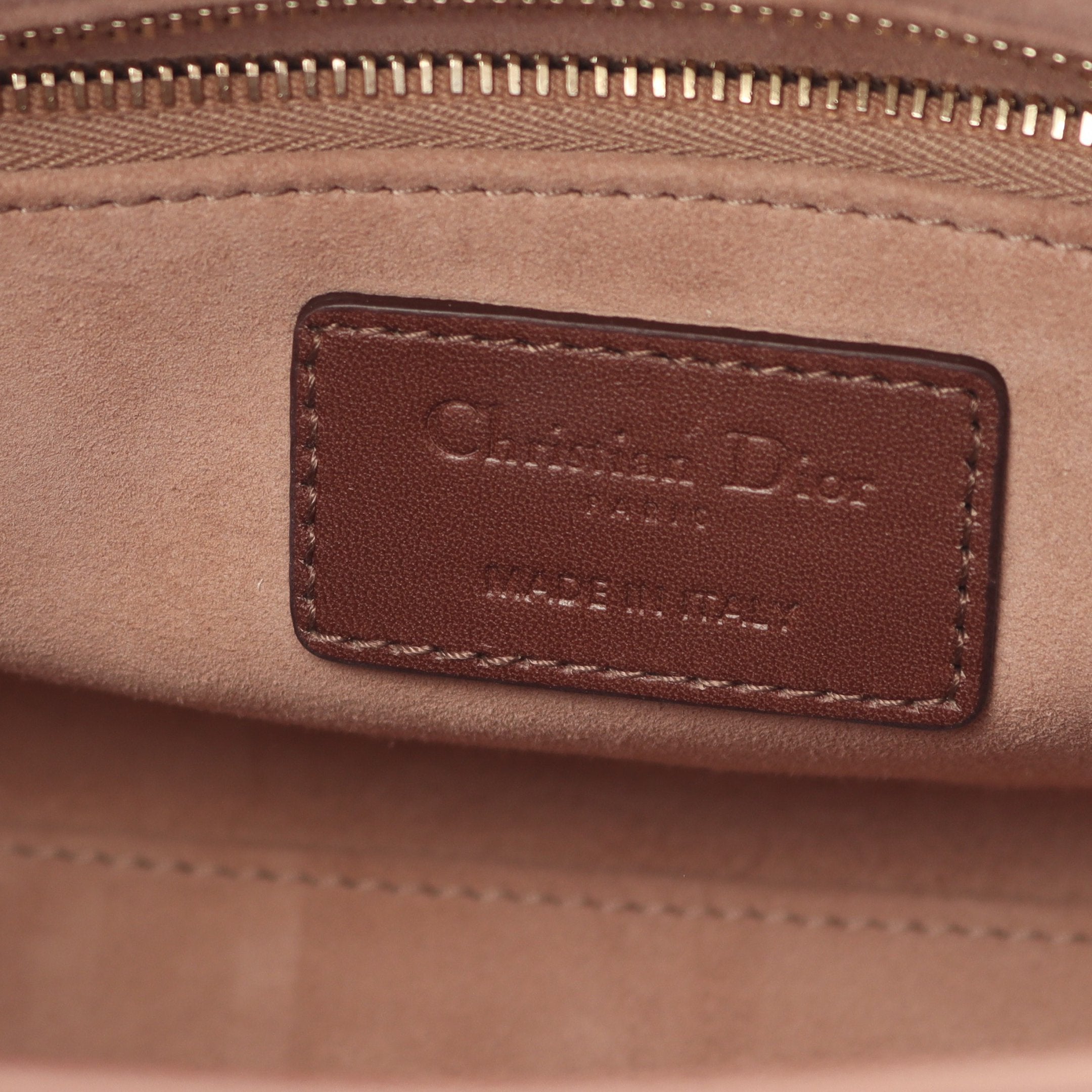 レディディオール スモール カナージュ ハンドバッグ レザー ダスティ