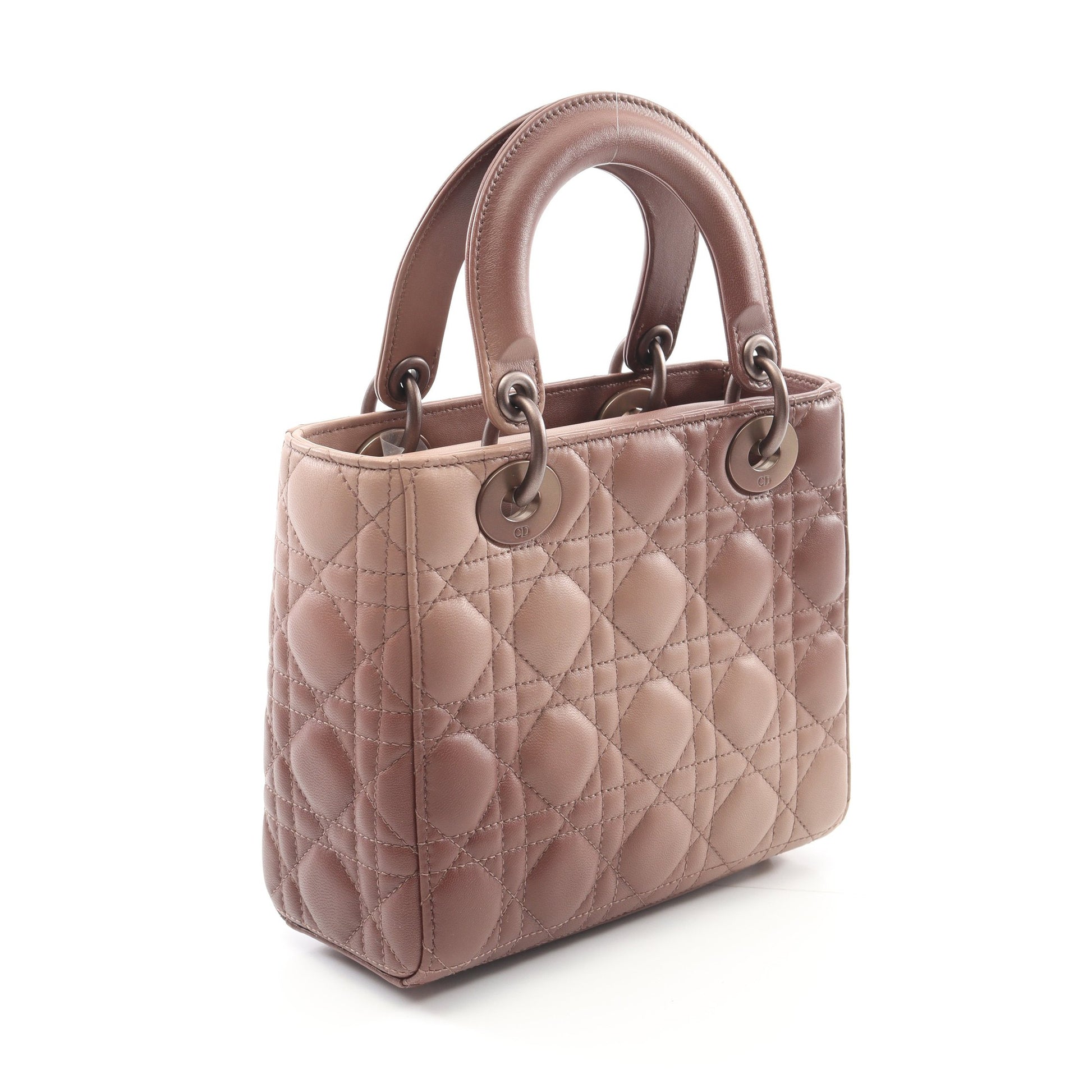 レディディオール スモール カナージュ ハンドバッグ レザー ダスティピンク 2WAY クリスチャンディオール バッグ Christian Dior