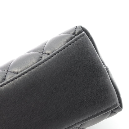 マトラッセ チェーンショルダーバッグ ラムスキン ブラック ゴールド金具 シャネル バッグ CHANEL