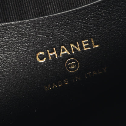 マトラッセ チェーンショルダーバッグ ラムスキン ブラック ゴールド金具 シャネル バッグ CHANEL