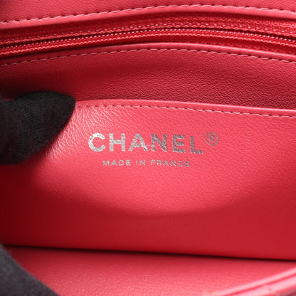 ミニマトラッセ チェーンショルダーバッグ レザー ピンク シルバー金具 シャネル バッグ CHANEL
