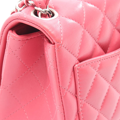 ミニマトラッセ チェーンショルダーバッグ レザー ピンク シルバー金具 シャネル バッグ CHANEL