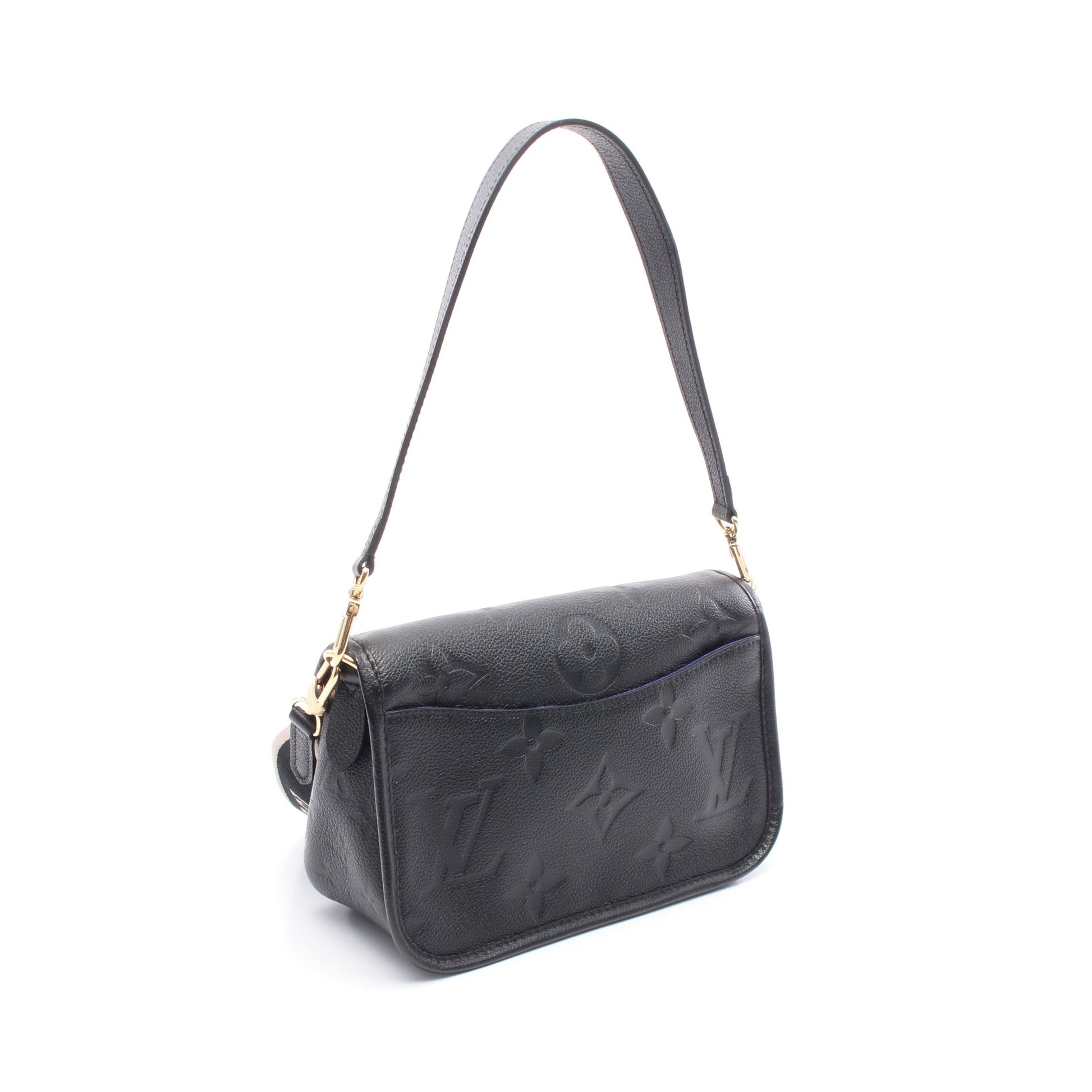 ディアヌ モノグラムアンプラント ノワール ハンドバッグ レザー ブラック 2WAY ルイヴィトン バッグ LOUIS VUITTON
