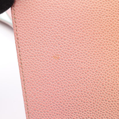 ボーイシャネル レインボー チェーンショルダーバッグ キャビアスキン ピンク ライトブルー シルバー金具 シャネル バッグ CHANEL