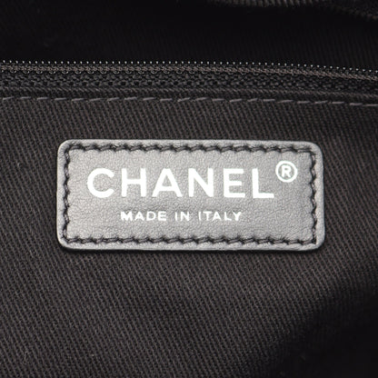 ドーヴィル チェーンショルダーバッグ チェーントートバッグ キャンバス レザー ブラック シルバー金具 2WAY シャネル バッグ CHANEL