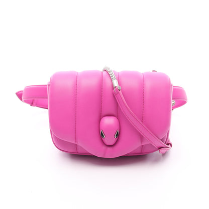 BVLGARI × AMBUSH セルペンティ ベルトバッグ ボディバッグ ウエストバッグ レザー ピンクパープル 2WAY ブルガリ バッグ BVLGARI
