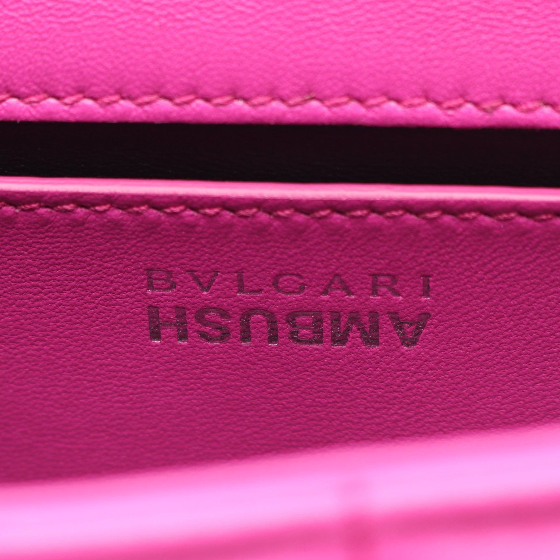 BVLGARI × AMBUSH セルペンティ ベルトバッグ ボディバッグ ウエストバッグ レザー ピンクパープル 2WAY ブルガリ バッグ BVLGARI
