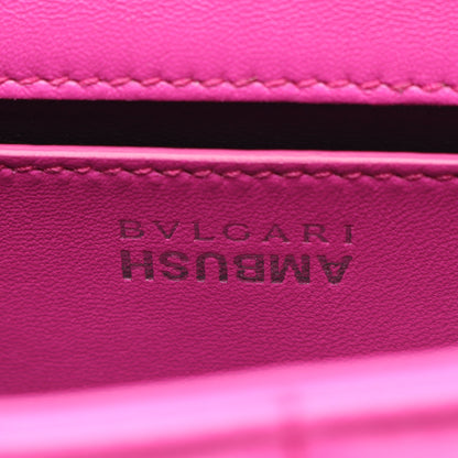 BVLGARI × AMBUSH セルペンティ ベルトバッグ ボディバッグ ウエストバッグ レザー ピンクパープル 2WAY ブルガリ バッグ BVLGARI