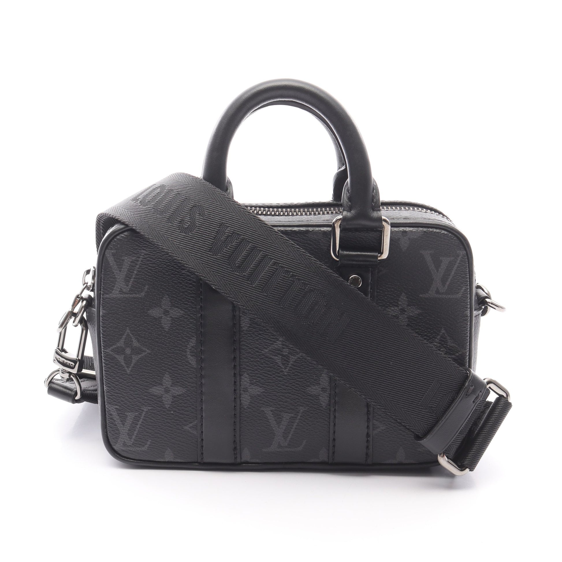 ナノ PDV モノグラムエクリプス ハンドバッグ PVC レザー ブラック ルイヴィトン バッグ LOUIS VUITTON