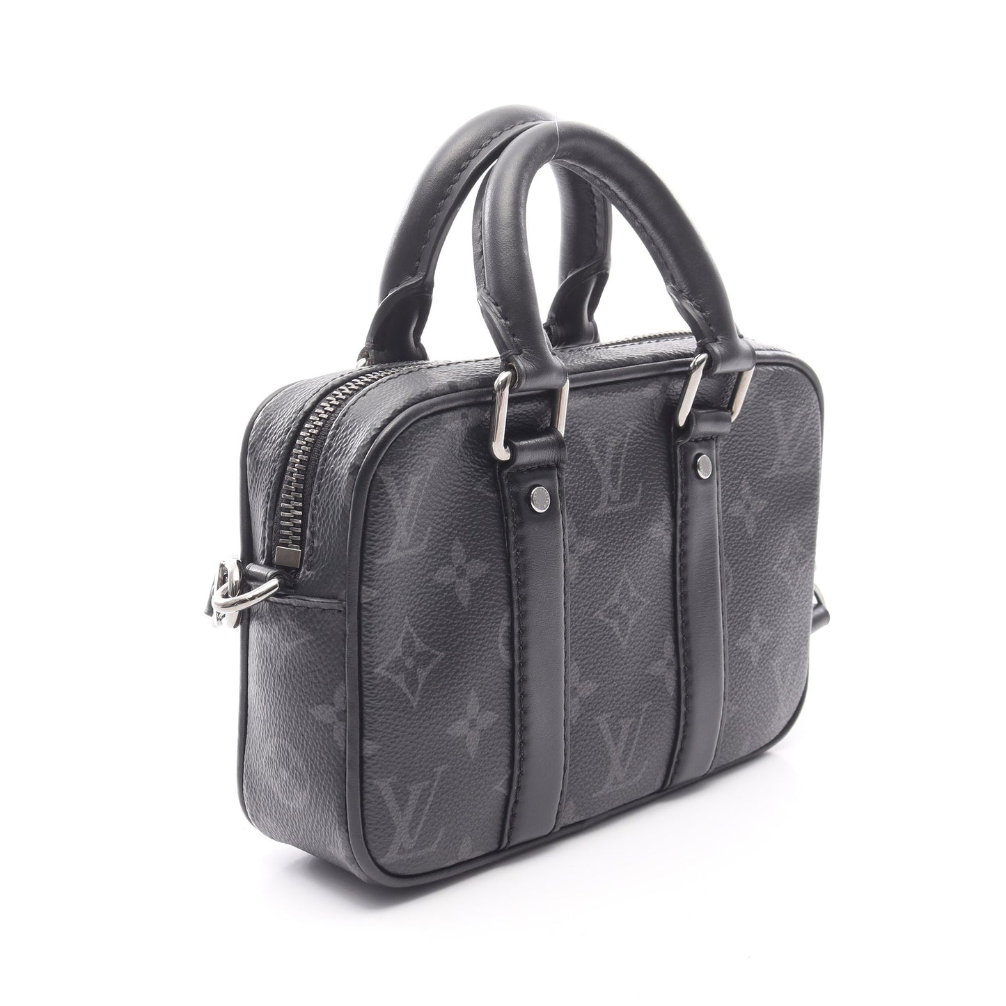 ナノ PDV モノグラムエクリプス ハンドバッグ PVC レザー ブラック ルイヴィトン バッグ LOUIS VUITTON