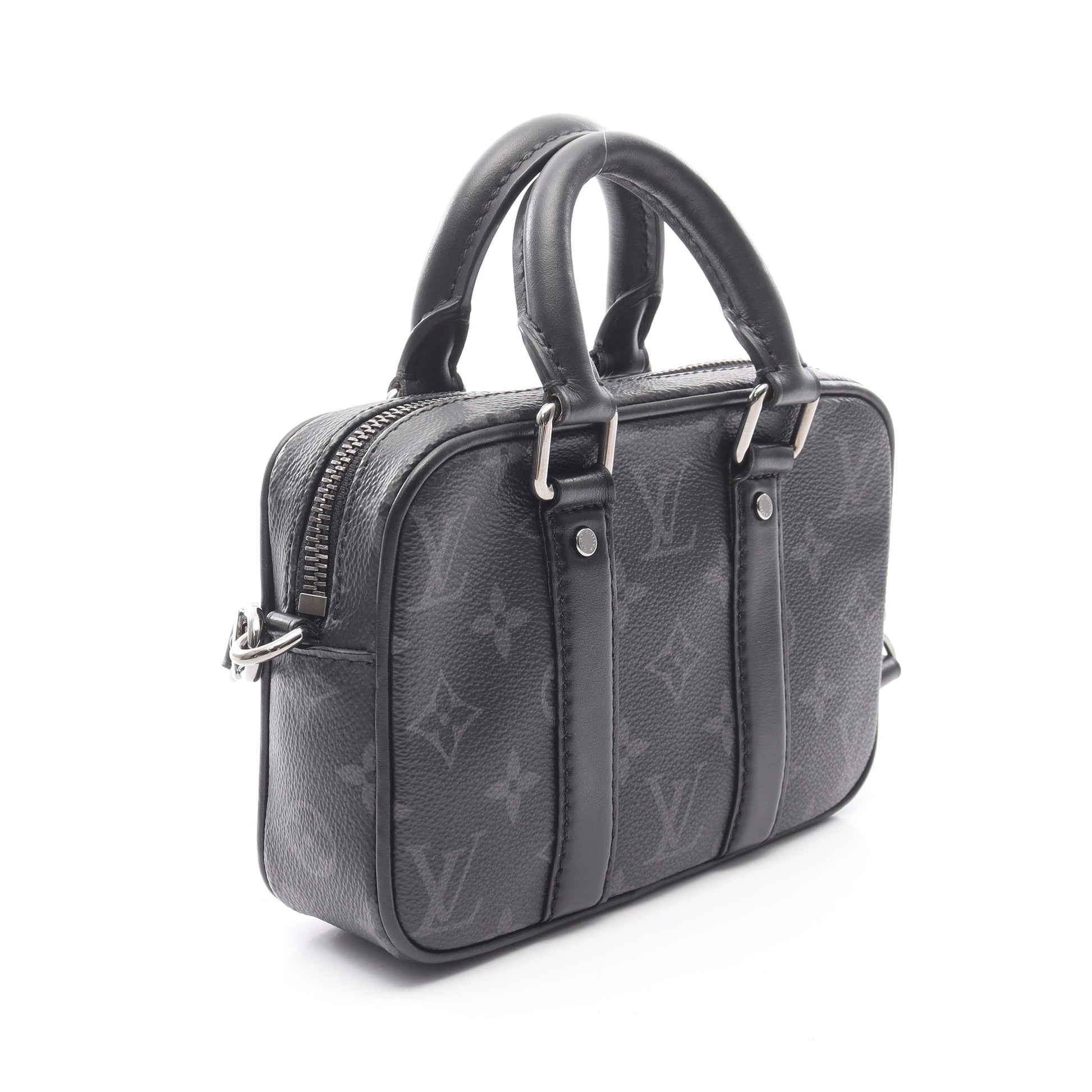 ナノ PDV モノグラムエクリプス ハンドバッグ PVC レザー ブラック ルイヴィトン バッグ LOUIS VUITTON