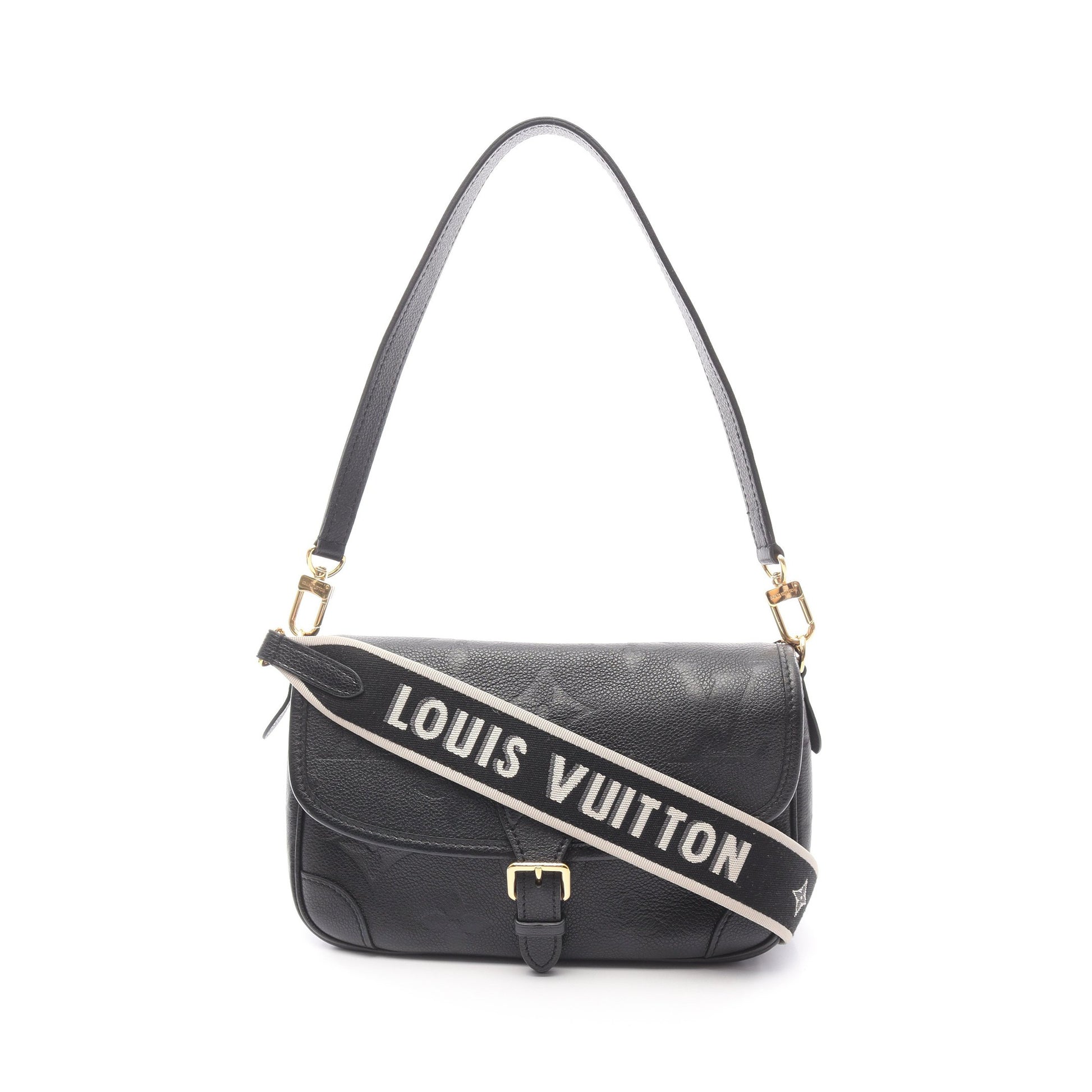 ディアヌ モノグラムアンプラント ノワール ハンドバッグ レザー ブラック 2WAY ルイヴィトン バッグ LOUIS VUITTON
