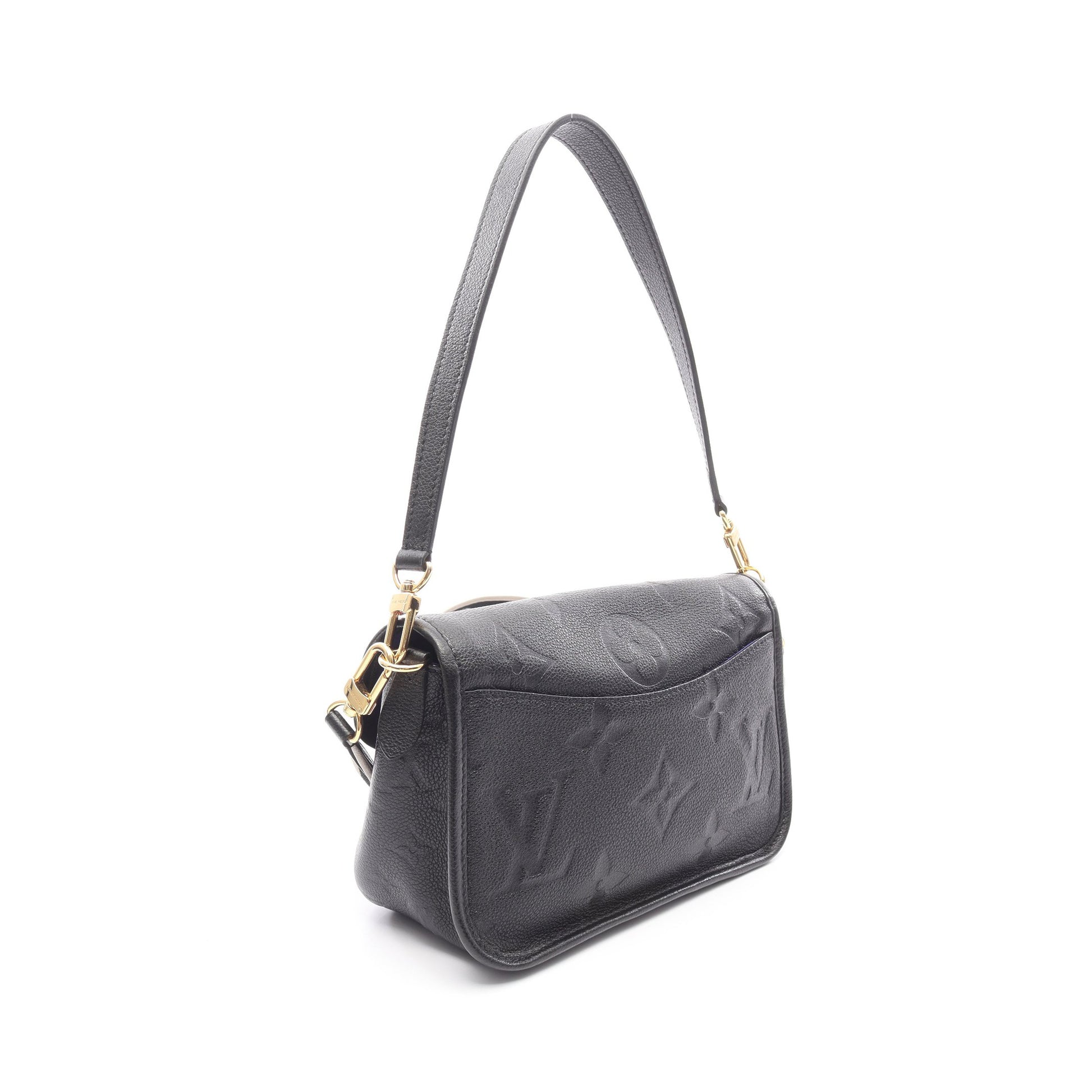 ディアヌ モノグラムアンプラント ノワール ハンドバッグ レザー ブラック 2WAY ルイヴィトン バッグ LOUIS VUITTON