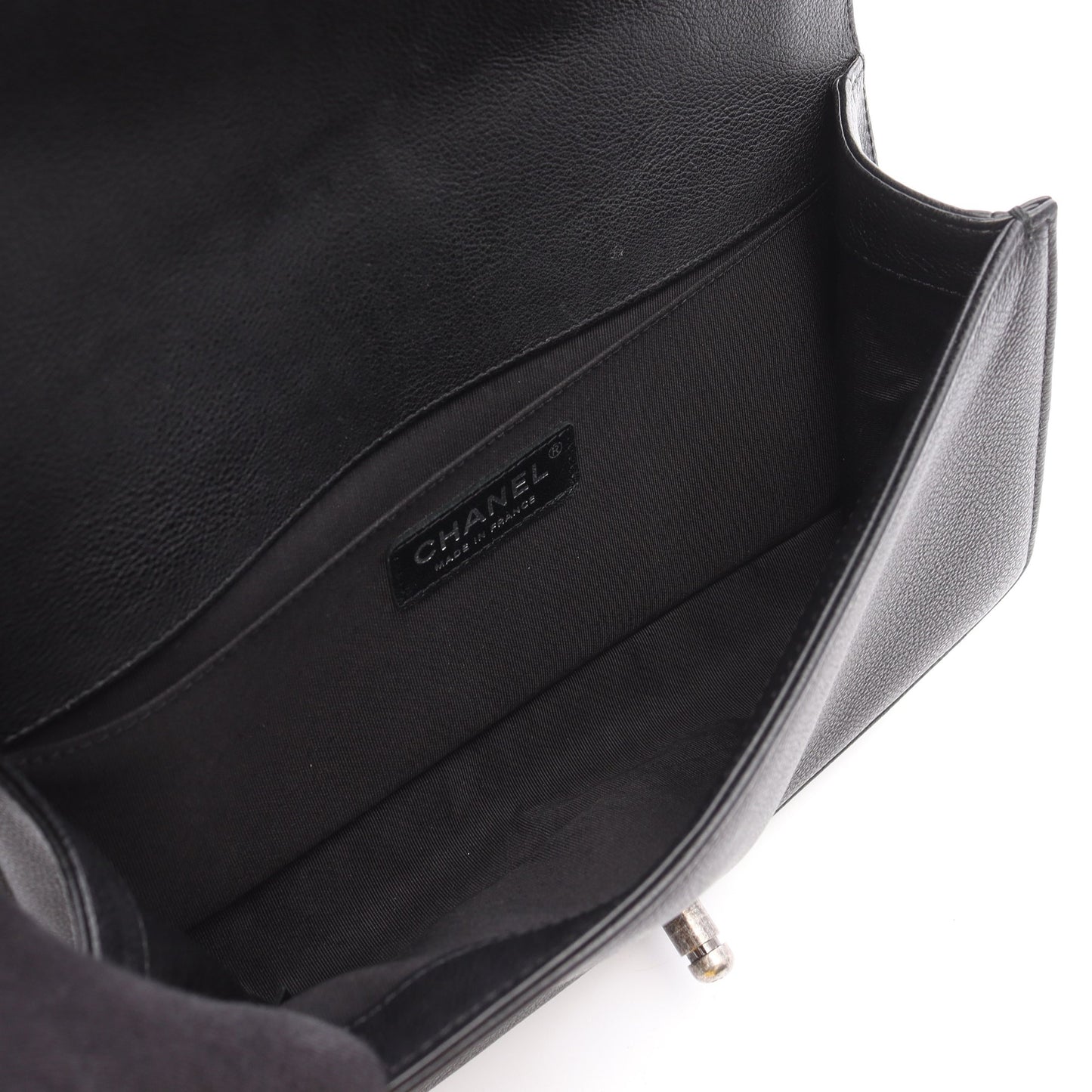 ボーイシャネル チェーンショルダーバッグ レザー ブラック アンティーク シャネル バッグ CHANEL