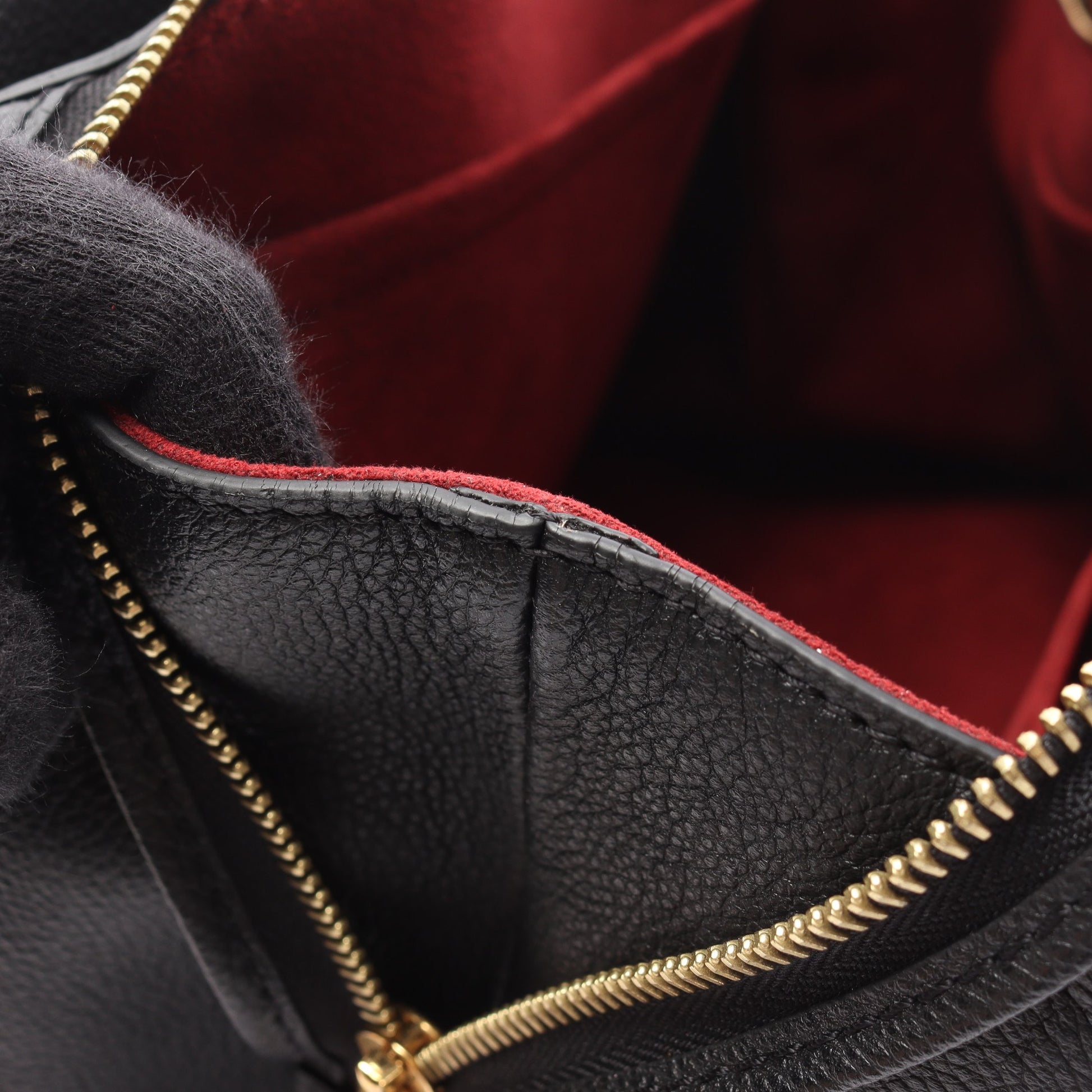 グラン パレMM モノグラムアンプラント ハンドバッグ レザー ブラック 2WAY ルイヴィトン バッグ LOUIS VUITTON
