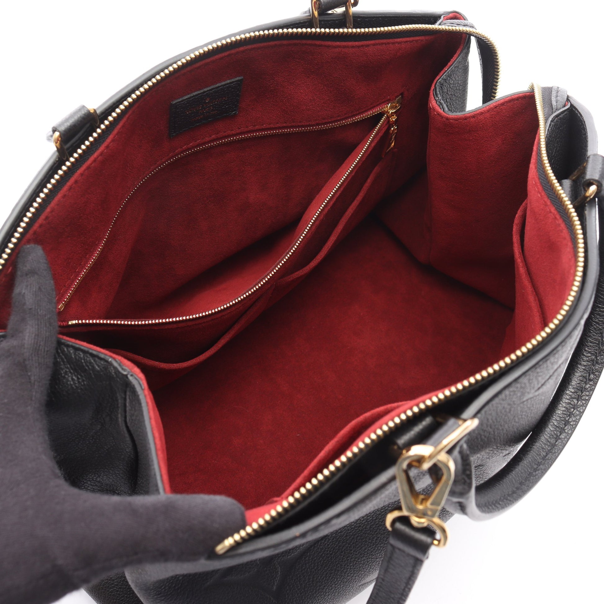 グラン パレMM モノグラムアンプラント ハンドバッグ レザー ブラック 2WAY ルイヴィトン バッグ LOUIS VUITTON