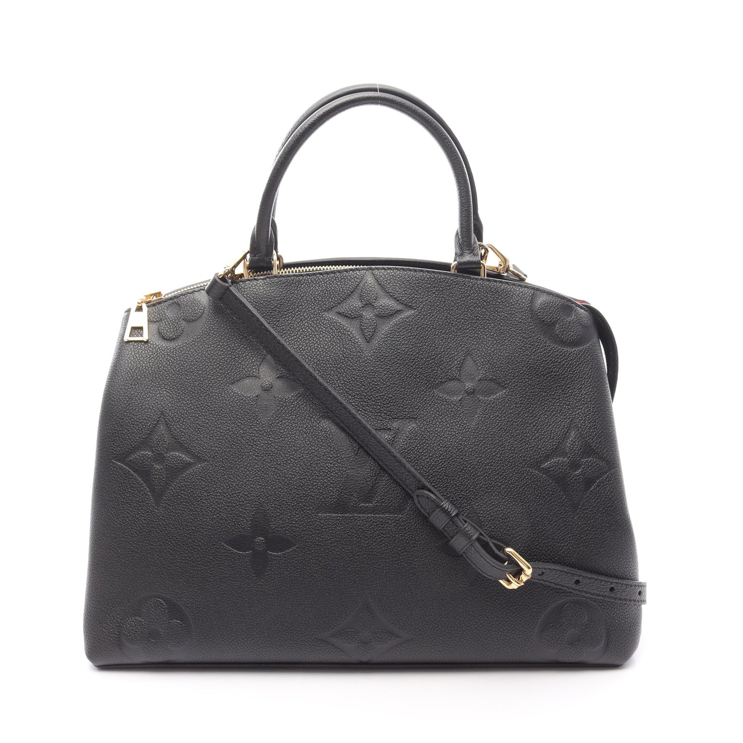 グラン パレMM モノグラムアンプラント ハンドバッグ レザー ブラック 2WAY ルイヴィトン バッグ LOUIS VUITTON