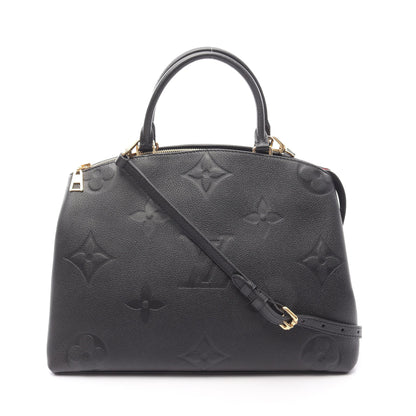 グラン パレMM モノグラムアンプラント ハンドバッグ レザー ブラック 2WAY ルイヴィトン バッグ LOUIS VUITTON