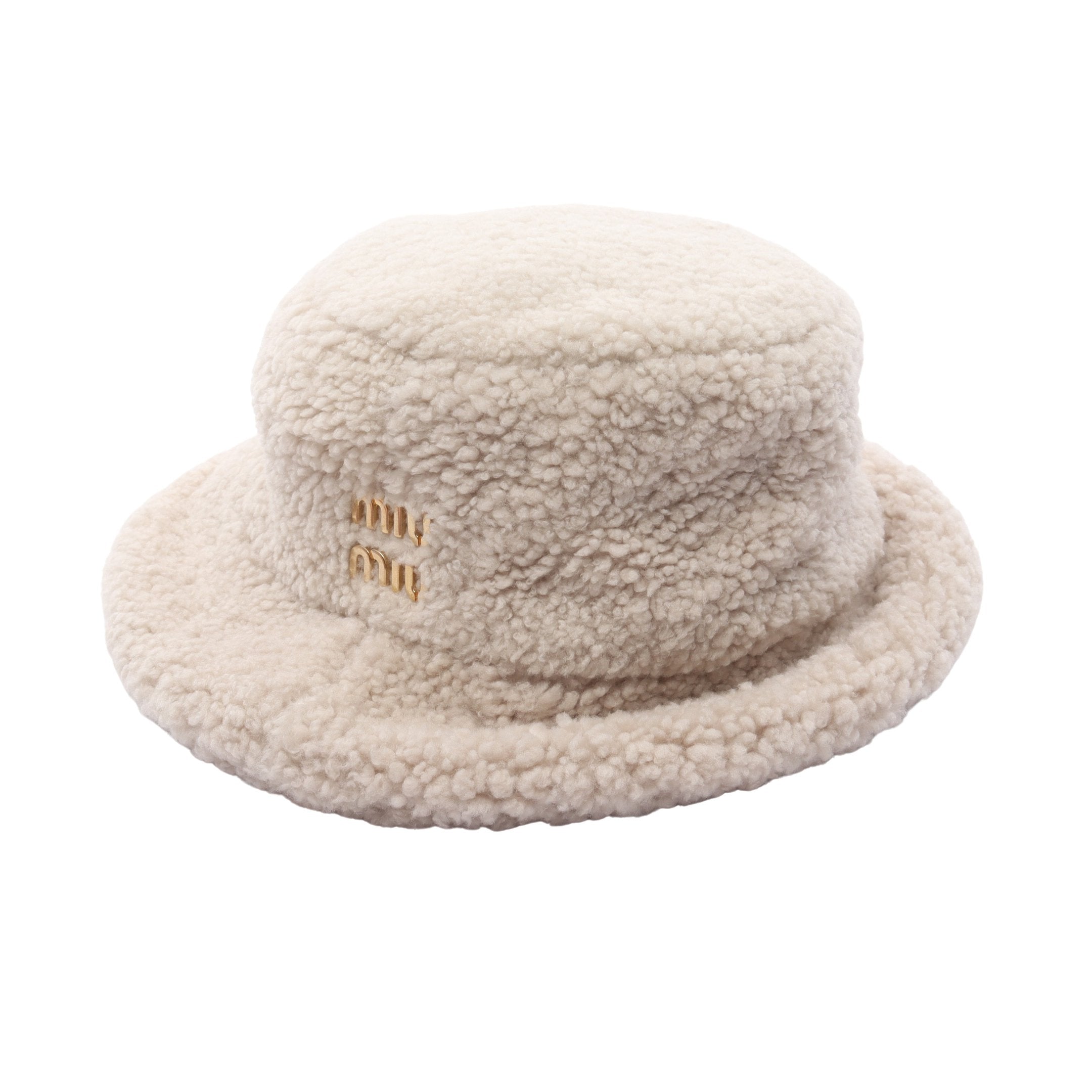 miumiu バケットハット バケハ 完売商品】MIUMIU シアリング バケット