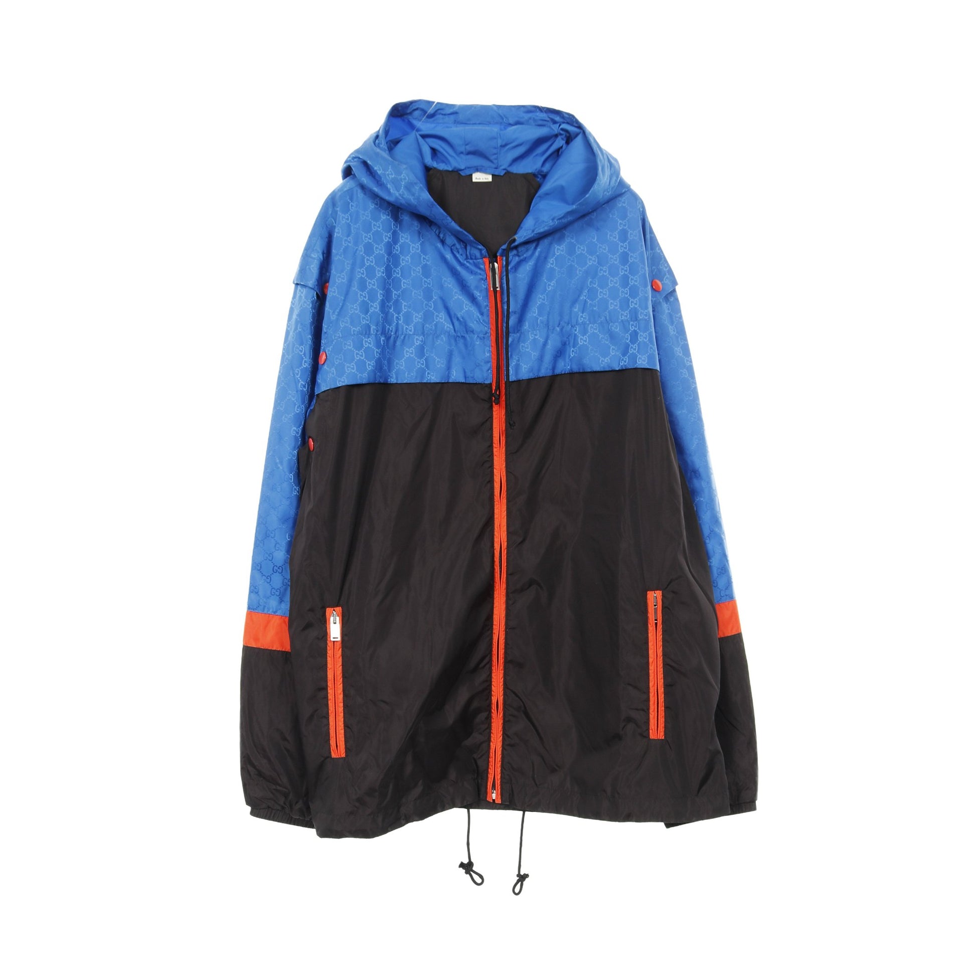 GG柄 マウンテンパーカー ナイロン ブルー マルチカラー グッチ アウター GUCCI