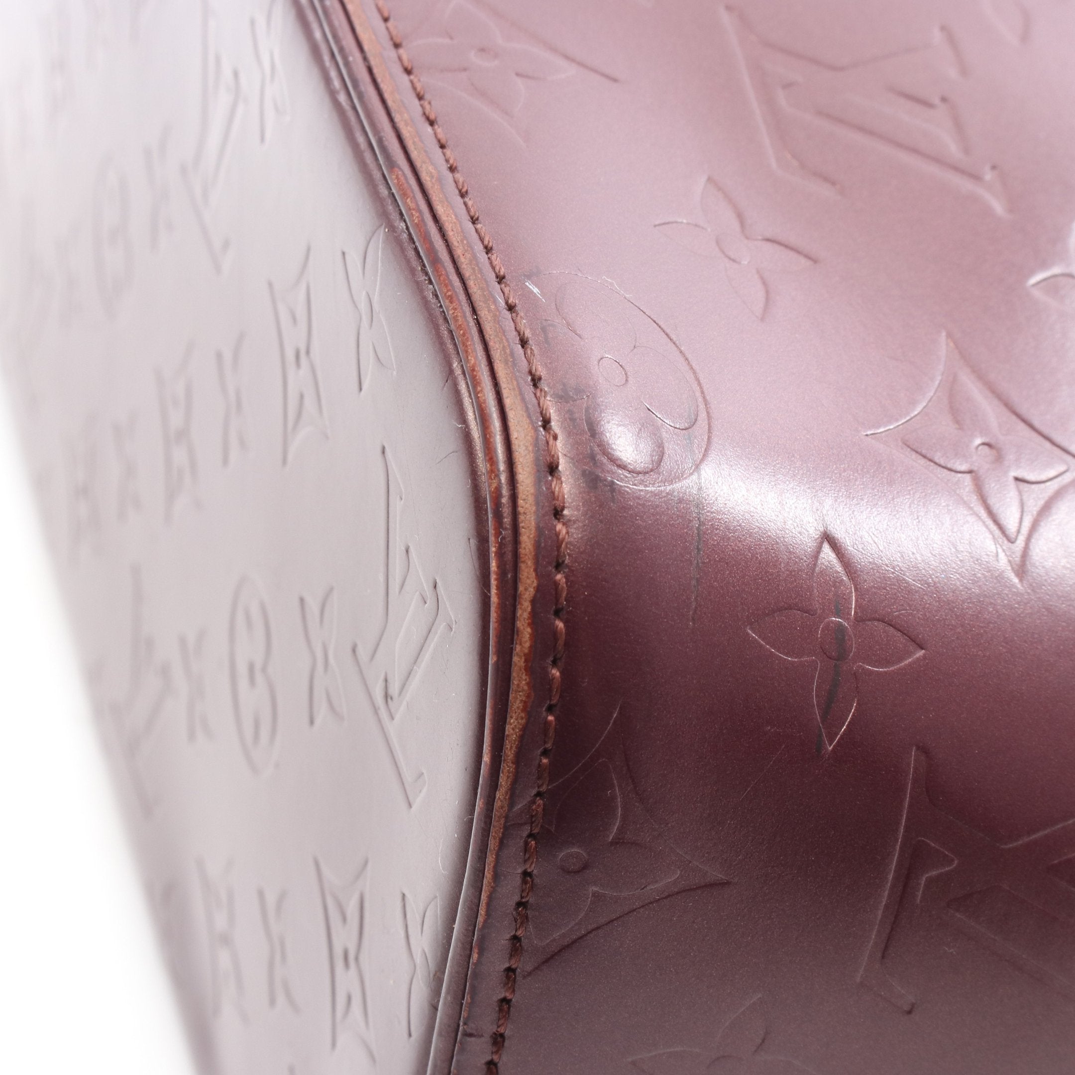 ストックトン モノグラムマット ヴィオレ ハンドバッグ レザー