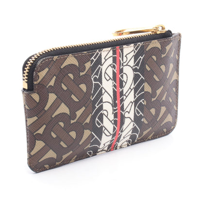 TBモノグラム コインケース PVC ブラウン マルチカラー キーフック付き バーバリー 財布・小物 BURBERRY