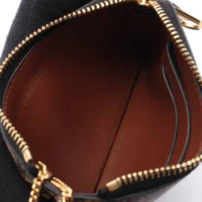 TBモノグラム コインケース PVC ブラウン マルチカラー キーフック付き バーバリー 財布・小物 BURBERRY