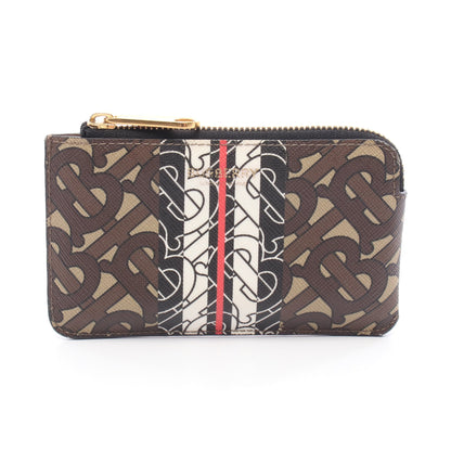 TBモノグラム コインケース PVC ブラウン マルチカラー キーフック付き バーバリー 財布・小物 BURBERRY