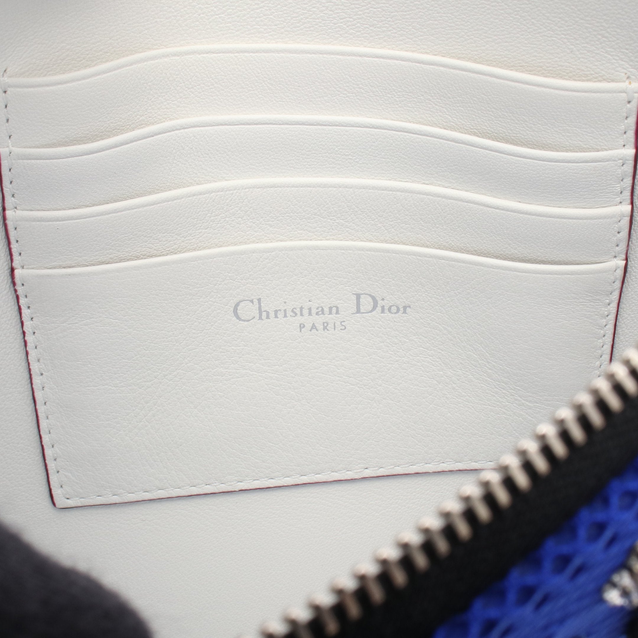 CHRISTIAN DIOR ショルダーバッグ ネイビー/ホワイト Christian Dior ショルダーバッグ ネイビー/アイボリー - メルカリ
