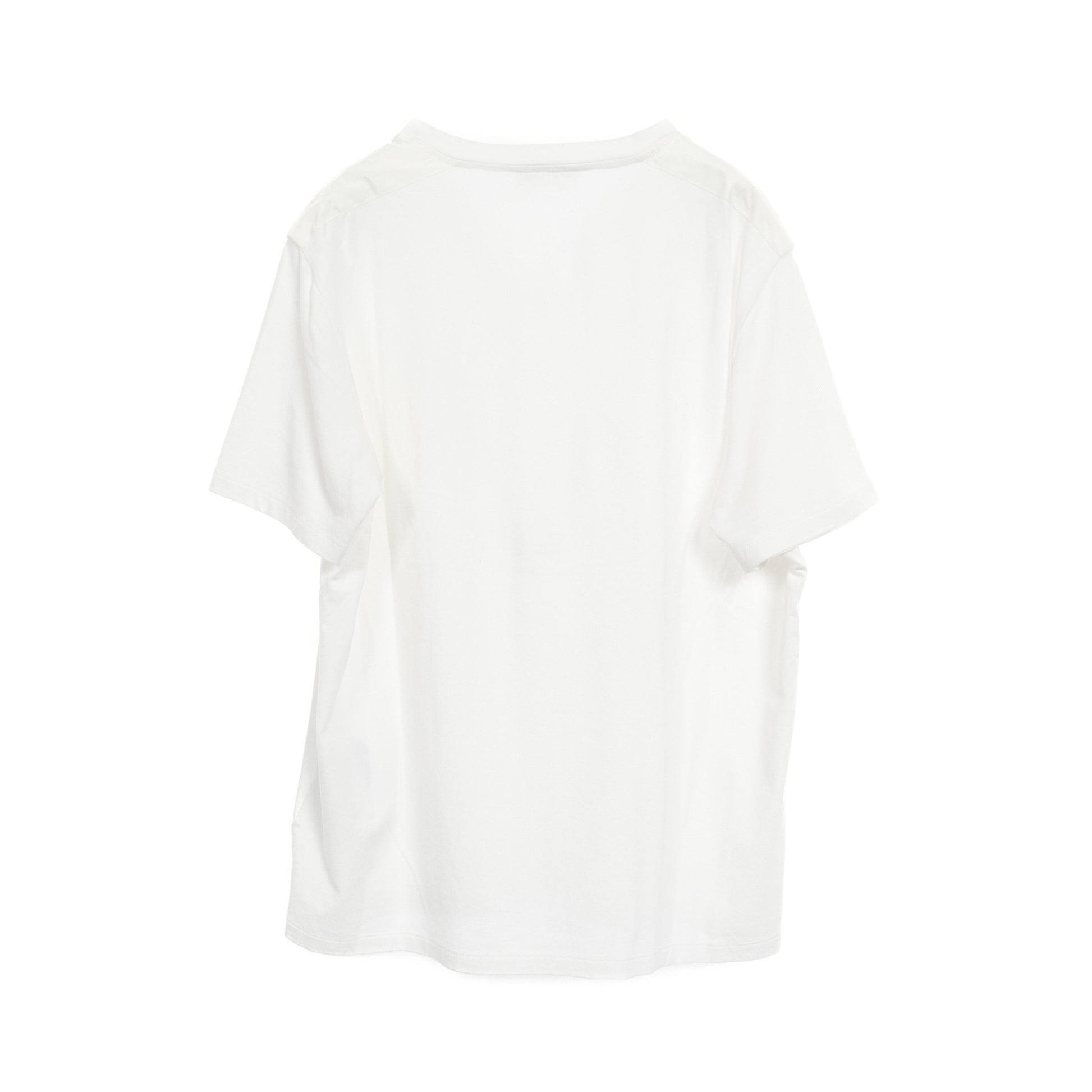 Tシャツ Vネック コットン ホワイト 切替 ロゴポケット プラダ トップス PRADA