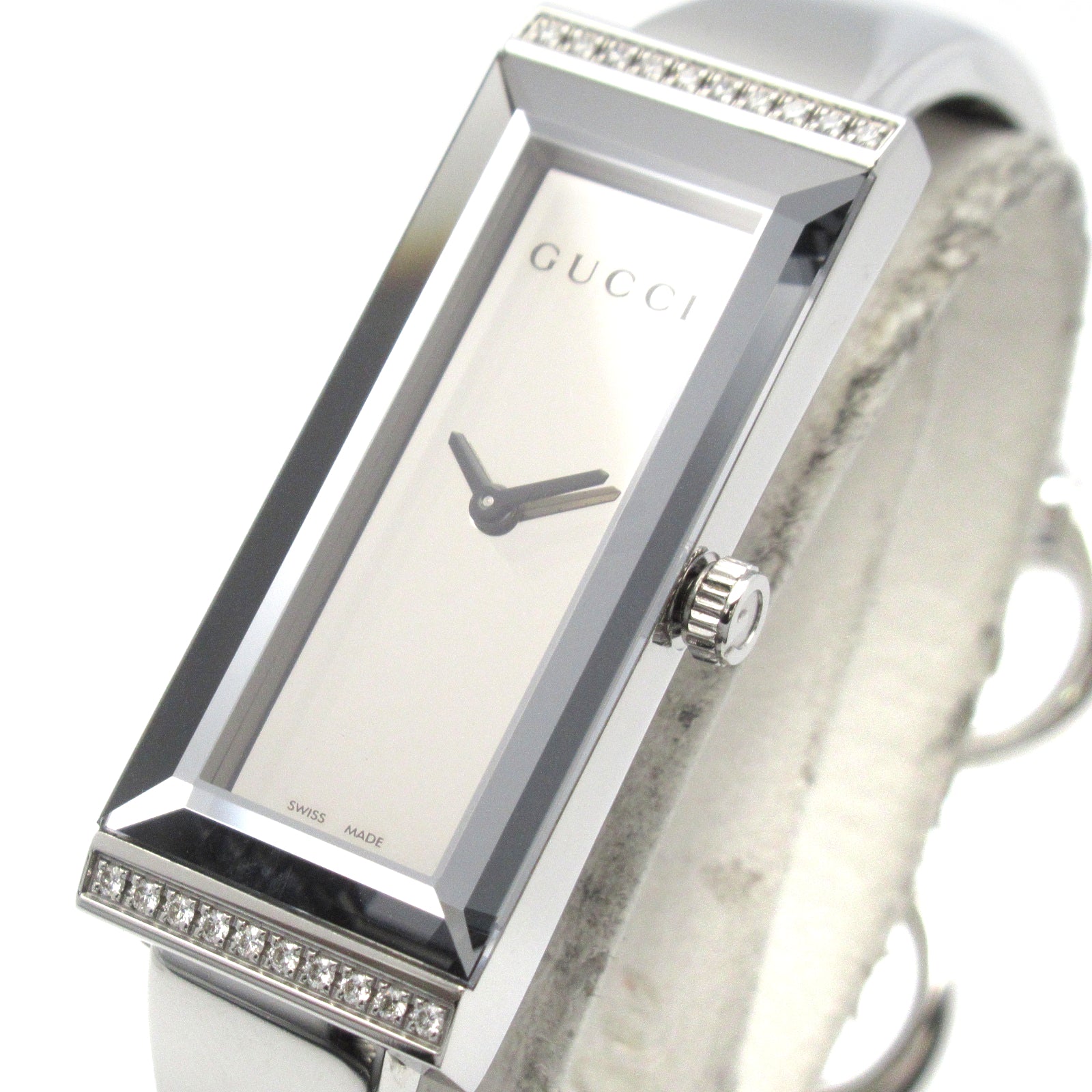 Gフレーム ダイヤ レディース 腕時計 クオーツ ステンレススチール