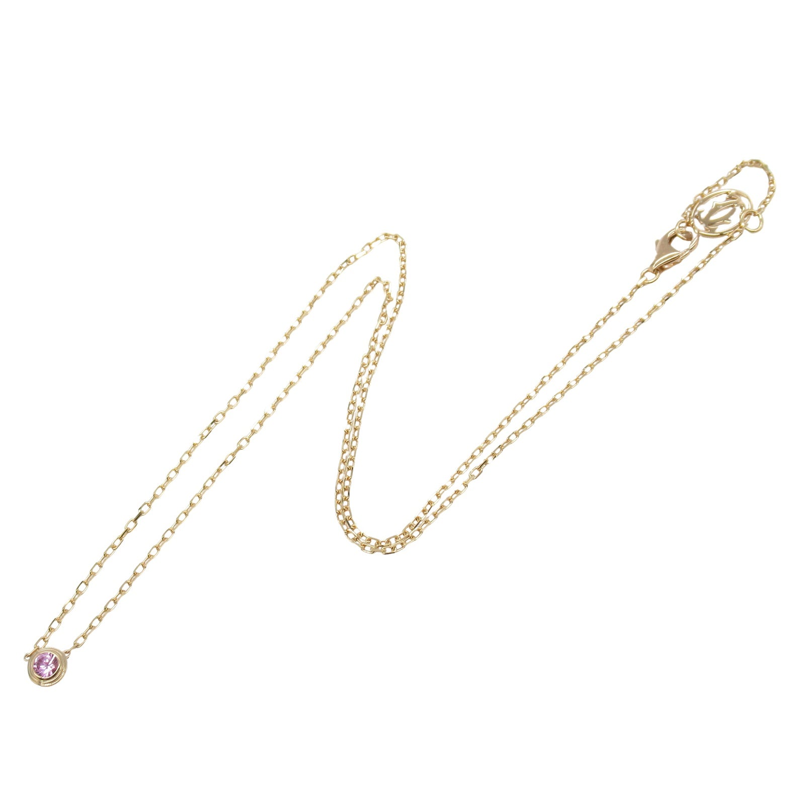 ダムール ネックレス ピンクサファイア ネックレス K18PG ダムール ネックレス ピンクサファイア ネックレス K18PG