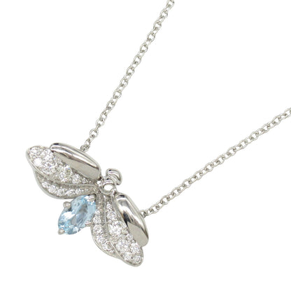 ファイヤーフライ ネックレス アクアマリン ネックレス Pt950プラチナ ダイヤモンド アクアマリン ブルー ティファニー アクセサリー TIFFANY & Co.
