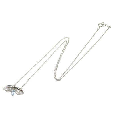 ファイヤーフライ ネックレス アクアマリン ネックレス Pt950プラチナ ダイヤモンド アクアマリン ブルー ティファニー アクセサリー TIFFANY & Co.