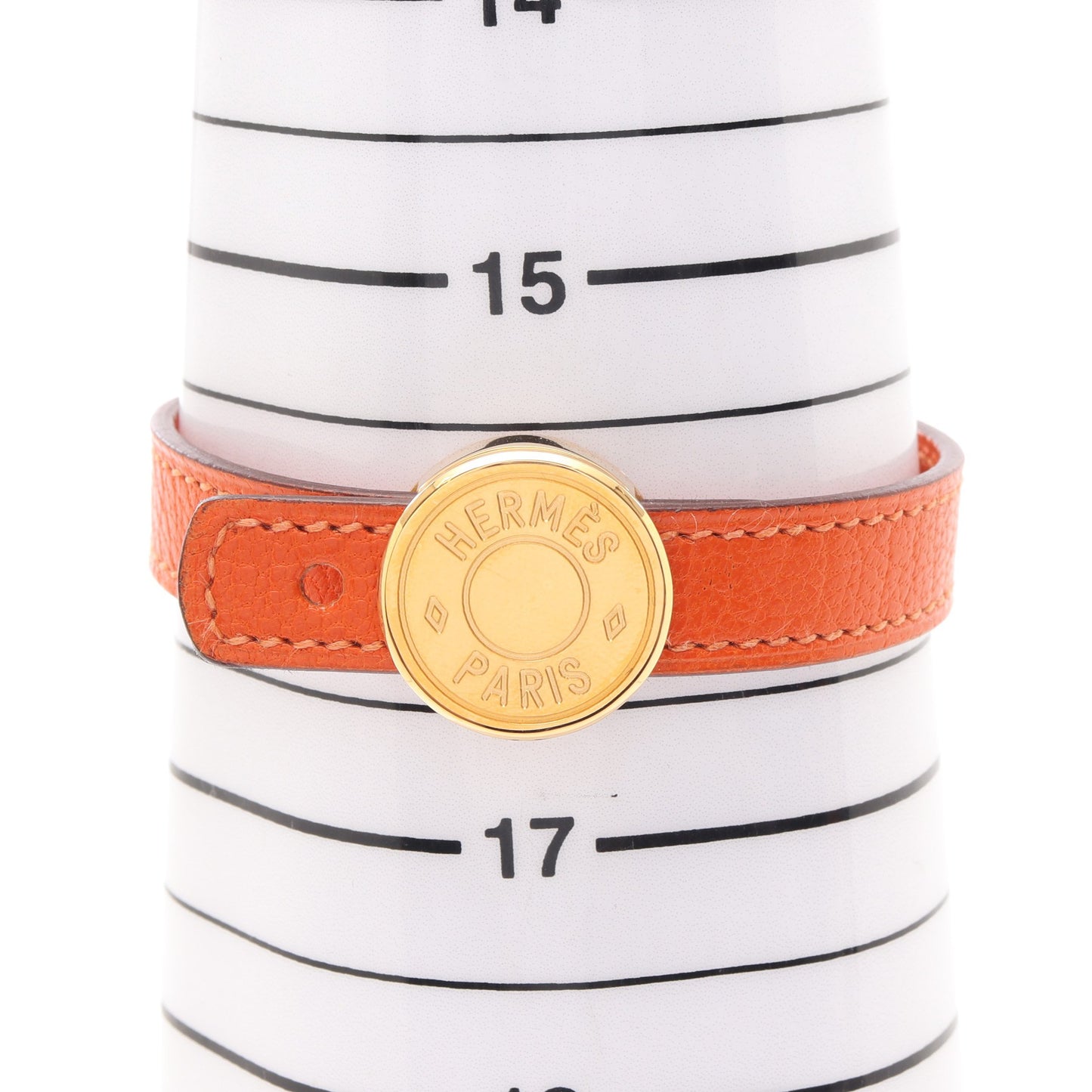 セリエ ルーピング ブレスレット GP レザー ゴールド オレンジ ブラック □I刻印 エルメス アクセサリー HERMES