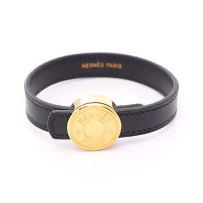 セリエ ルーピング ブレスレット GP レザー ゴールド オレンジ ブラック □I刻印 エルメス アクセサリー HERMES
