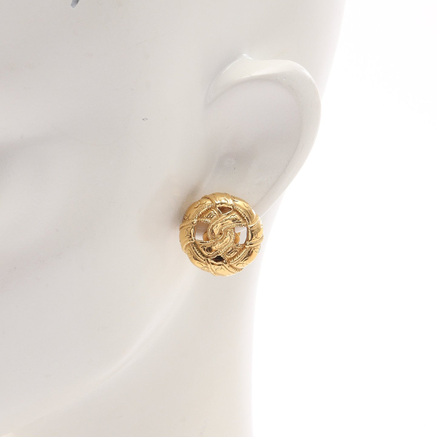 ツイストモチーフ イヤリング GP ゴールド シャネル アクセサリー CHANEL