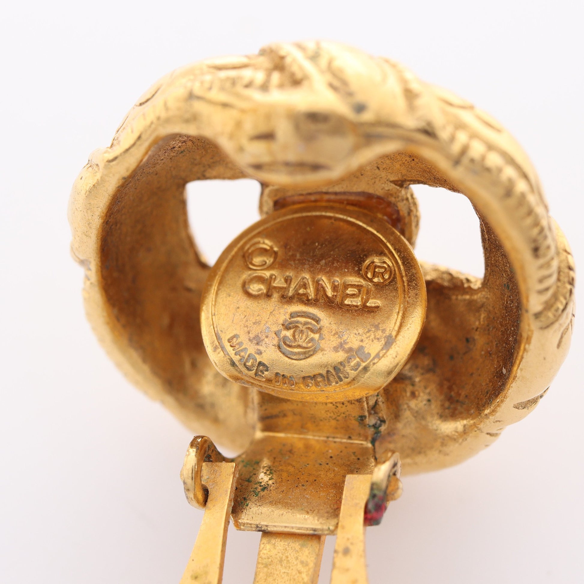 ツイストモチーフ イヤリング GP ゴールド シャネル アクセサリー CHANEL