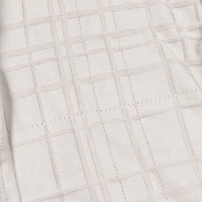ニット クルーネック 半袖 コットン ライトグレー エルメス トップス HERMES