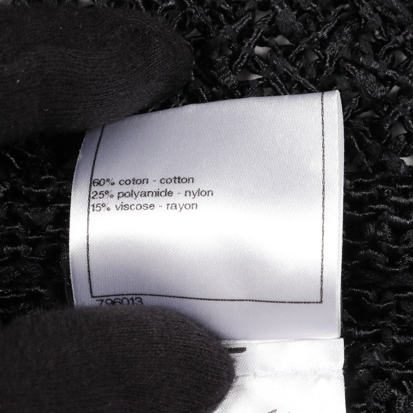 チェーン付き カーディガン コットン ナイロン ブラック シャネル トップス CHANEL