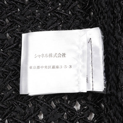チェーン付き カーディガン コットン ナイロン ブラック シャネル トップス CHANEL