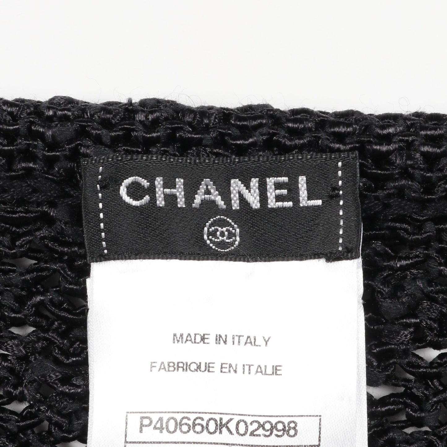 チェーン付き カーディガン コットン ナイロン ブラック シャネル トップス CHANEL
