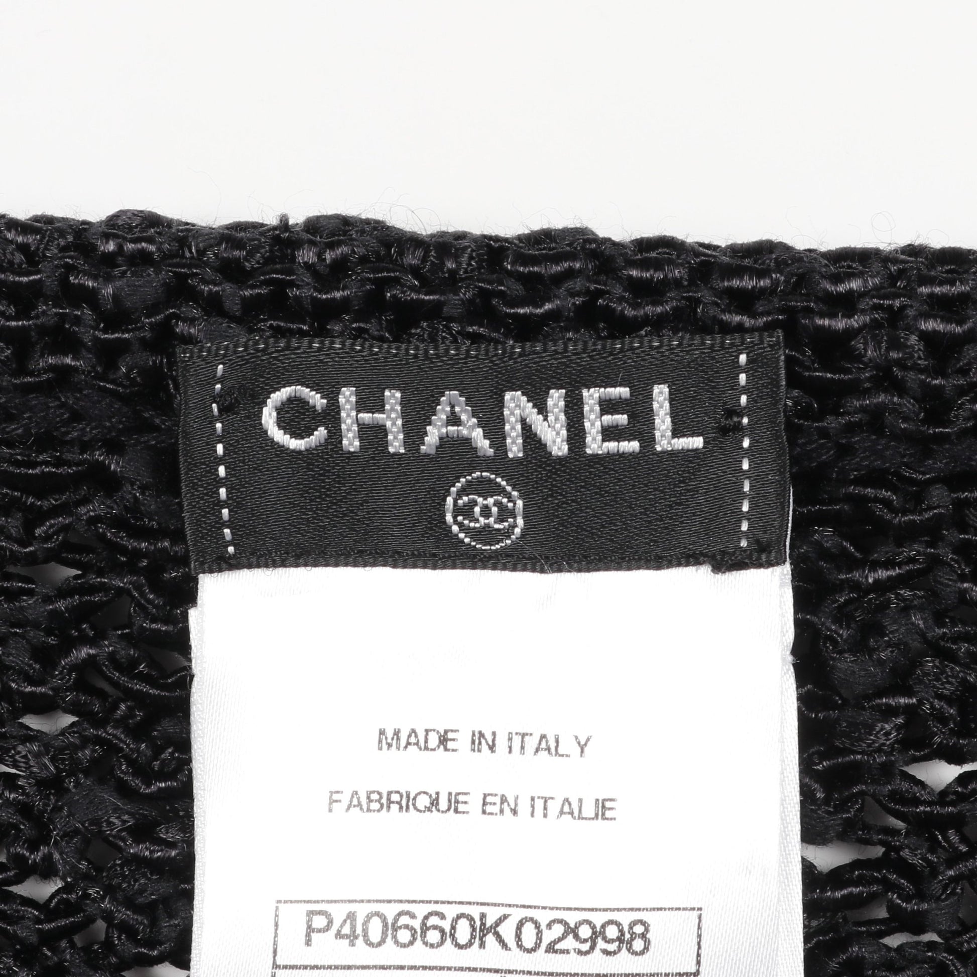 チェーン付き カーディガン コットン ナイロン ブラック シャネル トップス CHANEL
