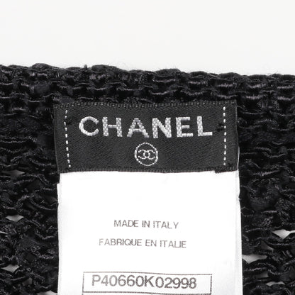 チェーン付き カーディガン コットン ナイロン ブラック シャネル トップス CHANEL