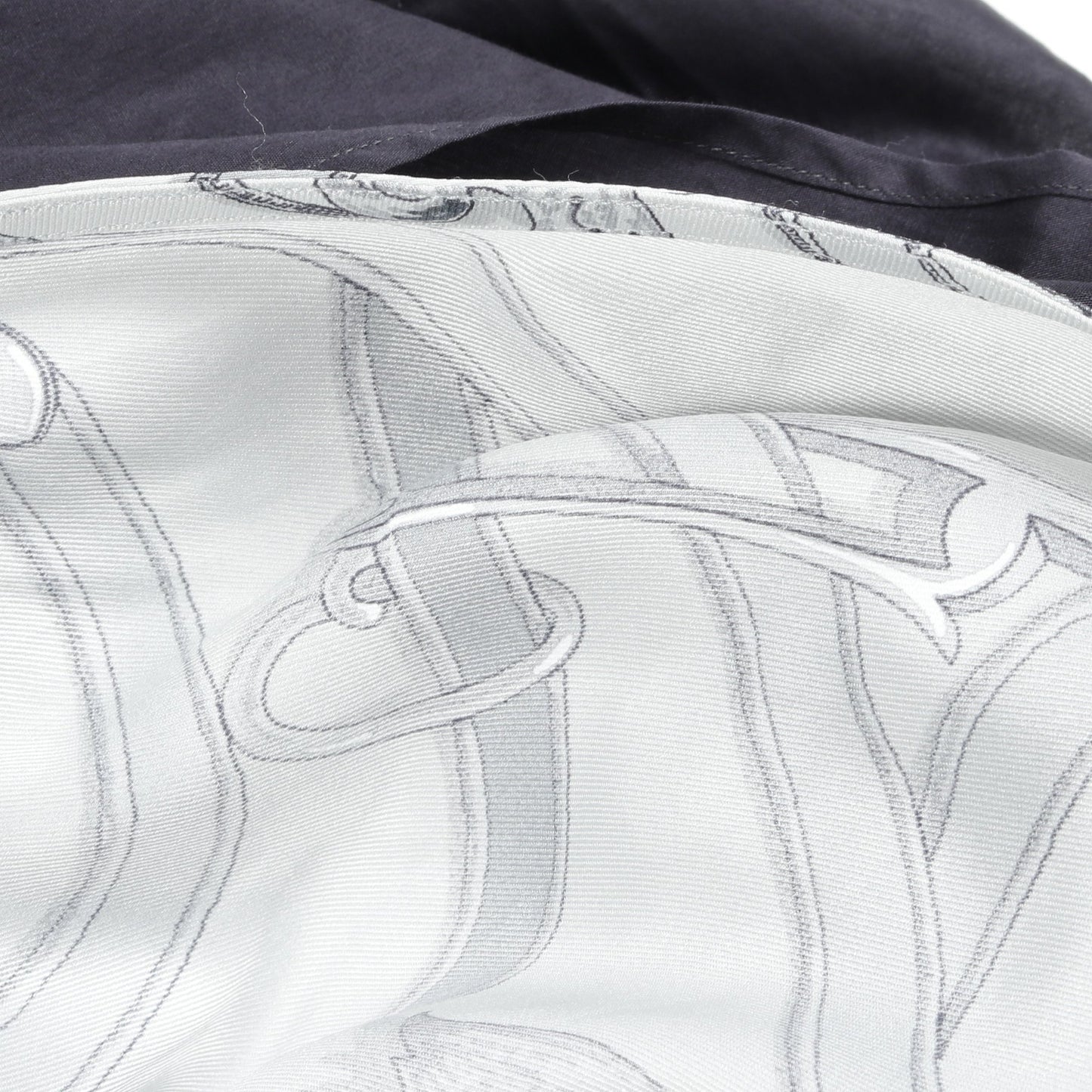 レイヤード シャツ コットン シルク ダークネイビー エルメス トップス HERMES