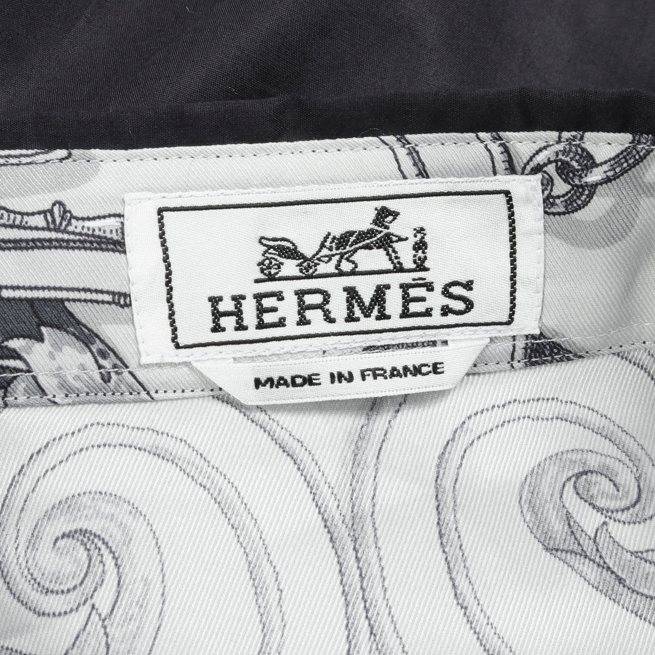 レイヤード シャツ コットン シルク ダークネイビー エルメス – RECLO
