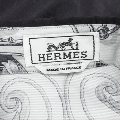 レイヤード シャツ コットン シルク ダークネイビー エルメス トップス HERMES