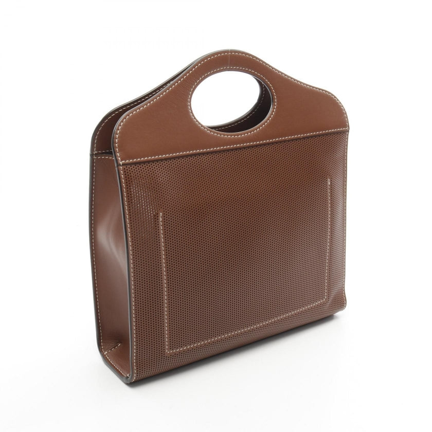 ミニ ポケットバッグ TBモノグラム パンチングレザー ハンドバッグ レザー ブラウン 2WAY バーバリー バッグ BURBERRY