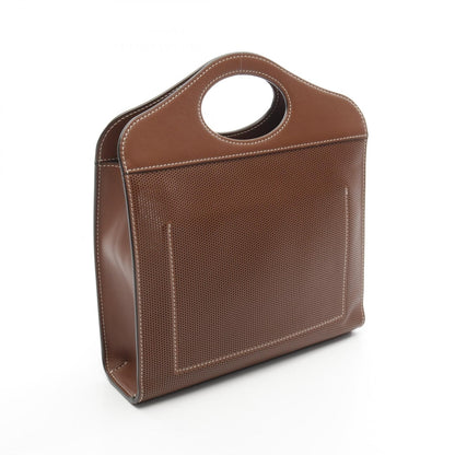 ミニ ポケットバッグ TBモノグラム パンチングレザー ハンドバッグ レザー ブラウン 2WAY バーバリー バッグ BURBERRY